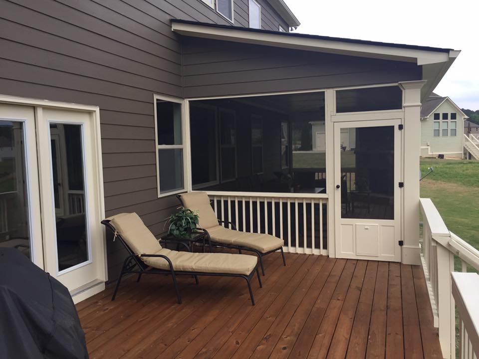 Screened in Porch Deck Staining Railing Painting 3