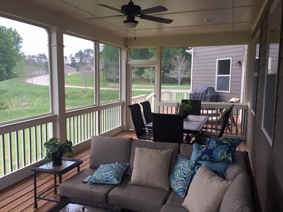 Screened in Porch Deck Staining Railing Painting 4