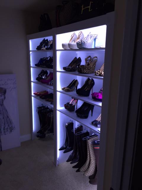 Custom Built In Shelves in Closet Space Completed 2