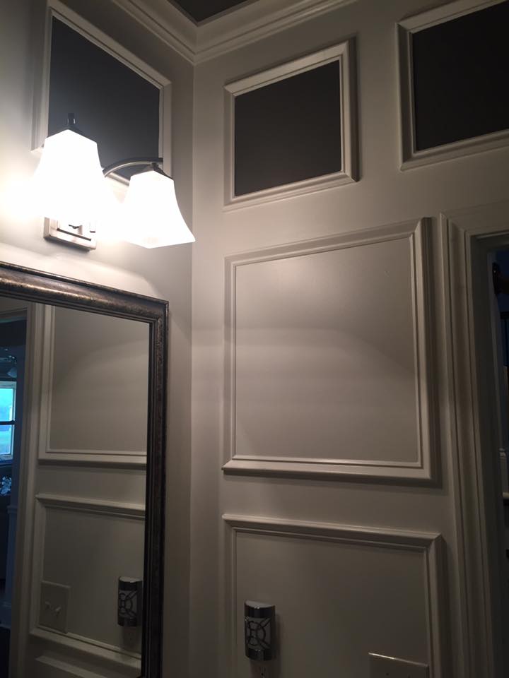Custom Bathroom Wainscoting Paneling Completed 2