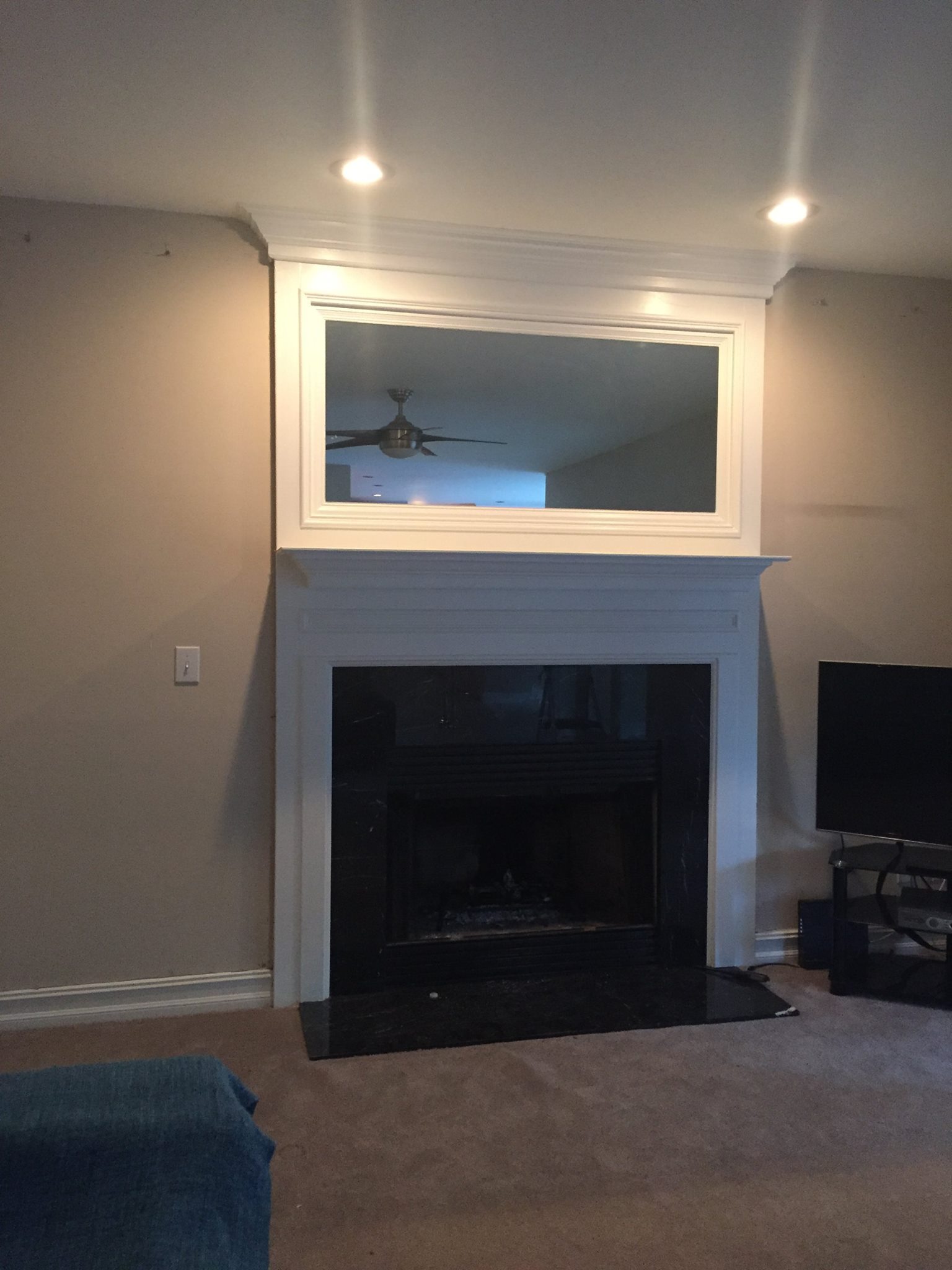 Fireplace Frame & Mantle Redesign & Painting near Peachtree City After