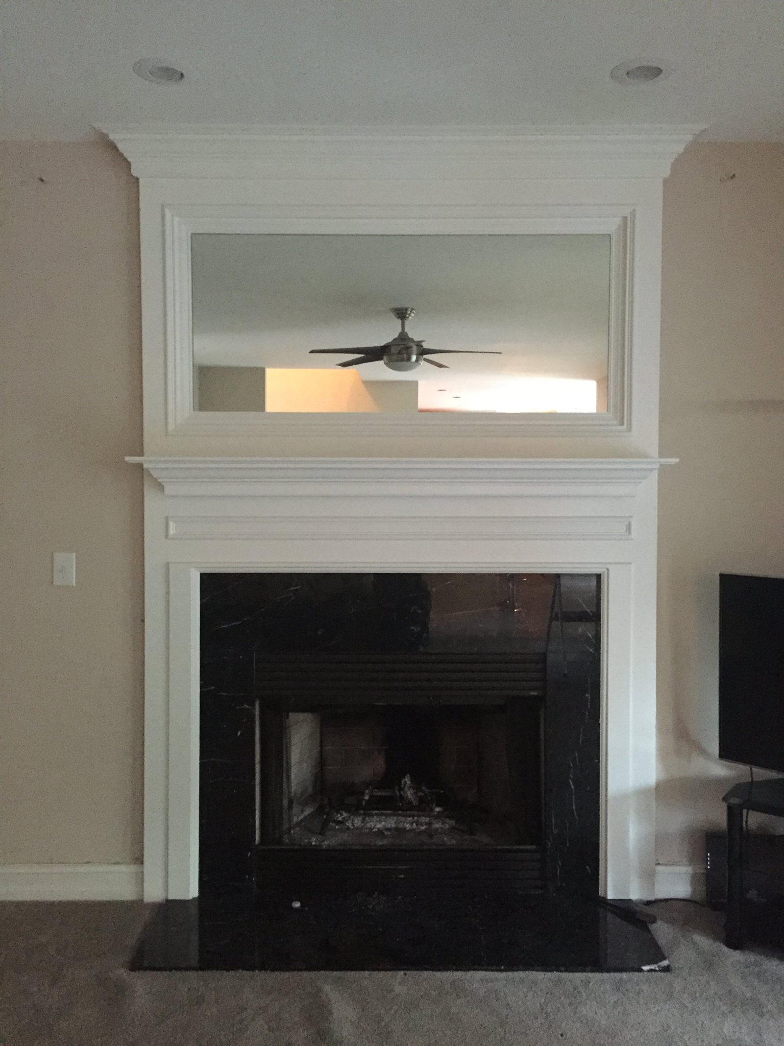 Fireplace Frame & Mantle Redesign & Painting near Peachtree City