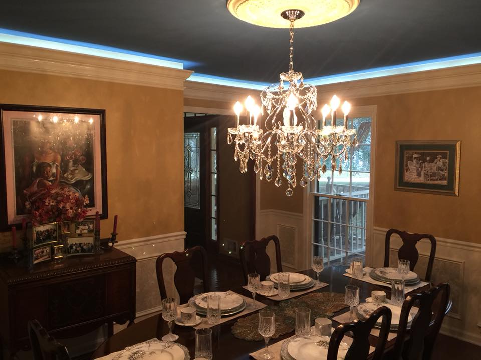 Custom Dining Room Wainscoting Paneling near Peachtree City