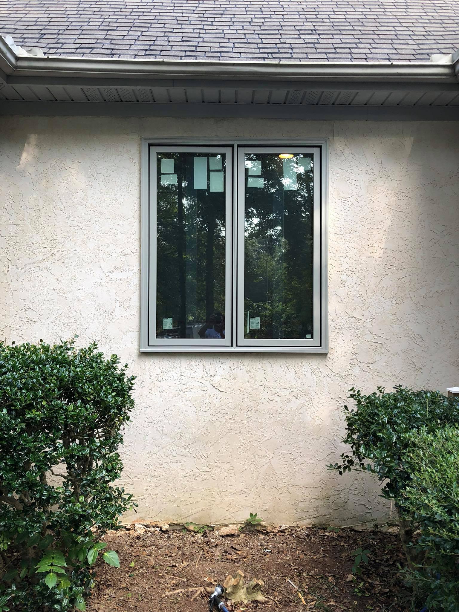 Complete Glass Window Installation Exterior View