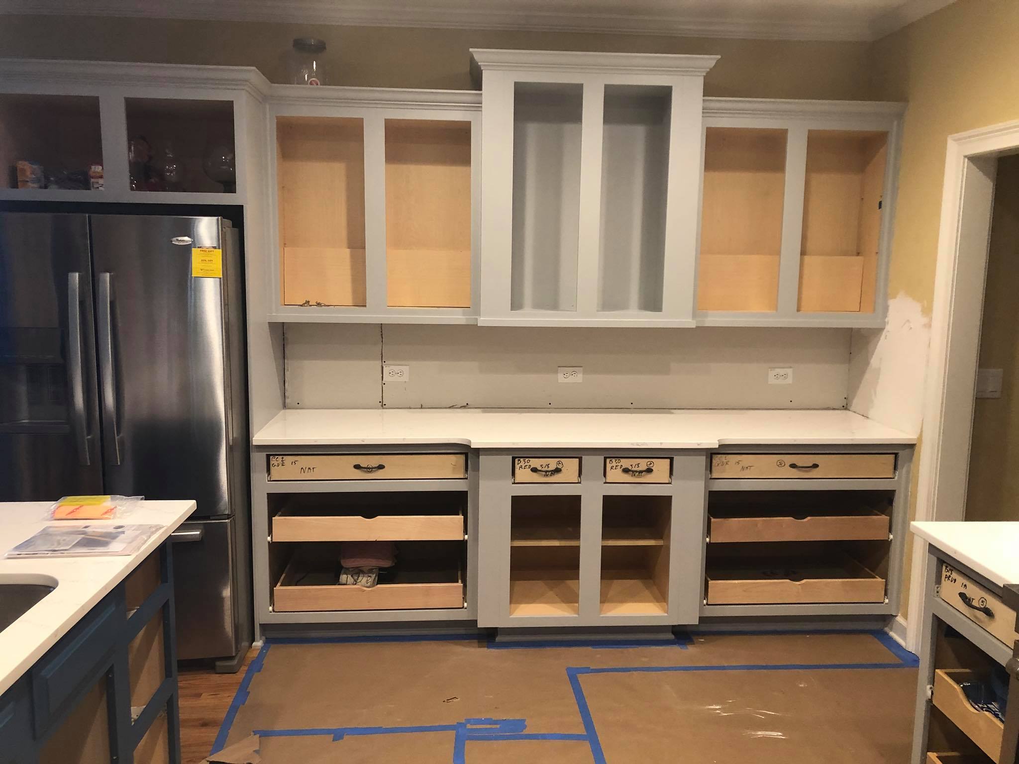 Full Kitchen Cabinets Painting Faces
