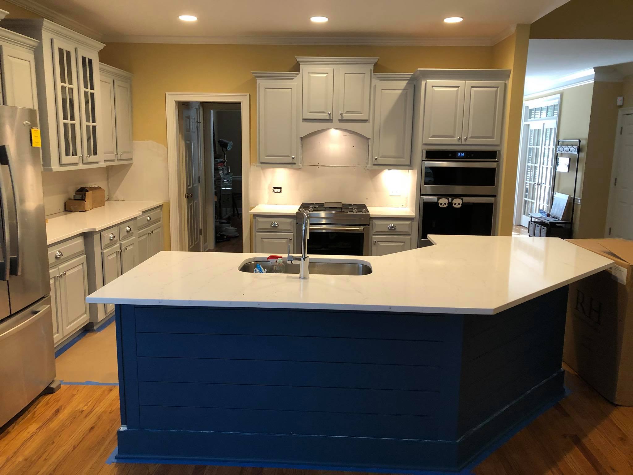 Full Kitchen Remodeling with New Painted Cabinets