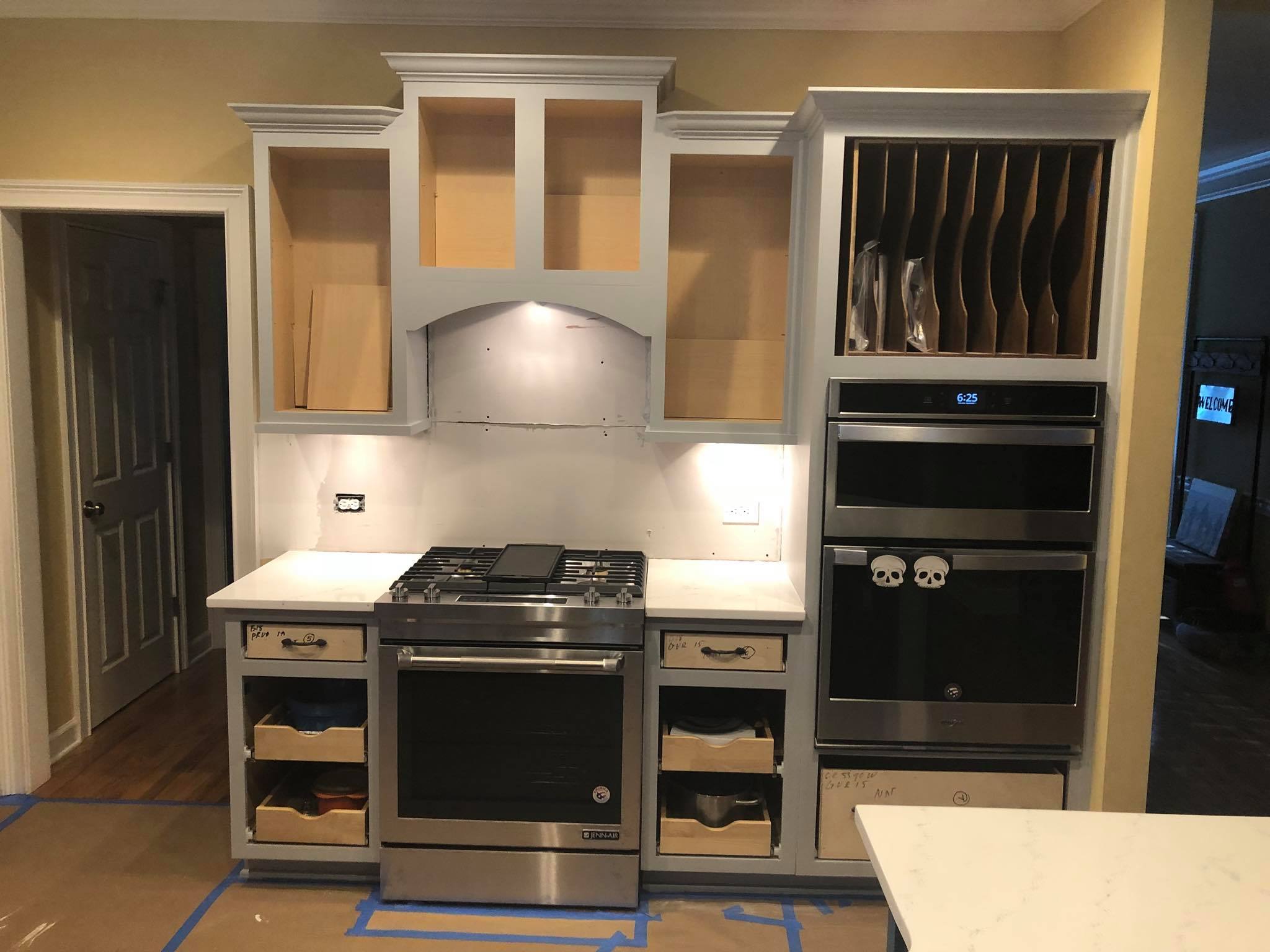 Full Kitchen Cabinets Painting Faces 2