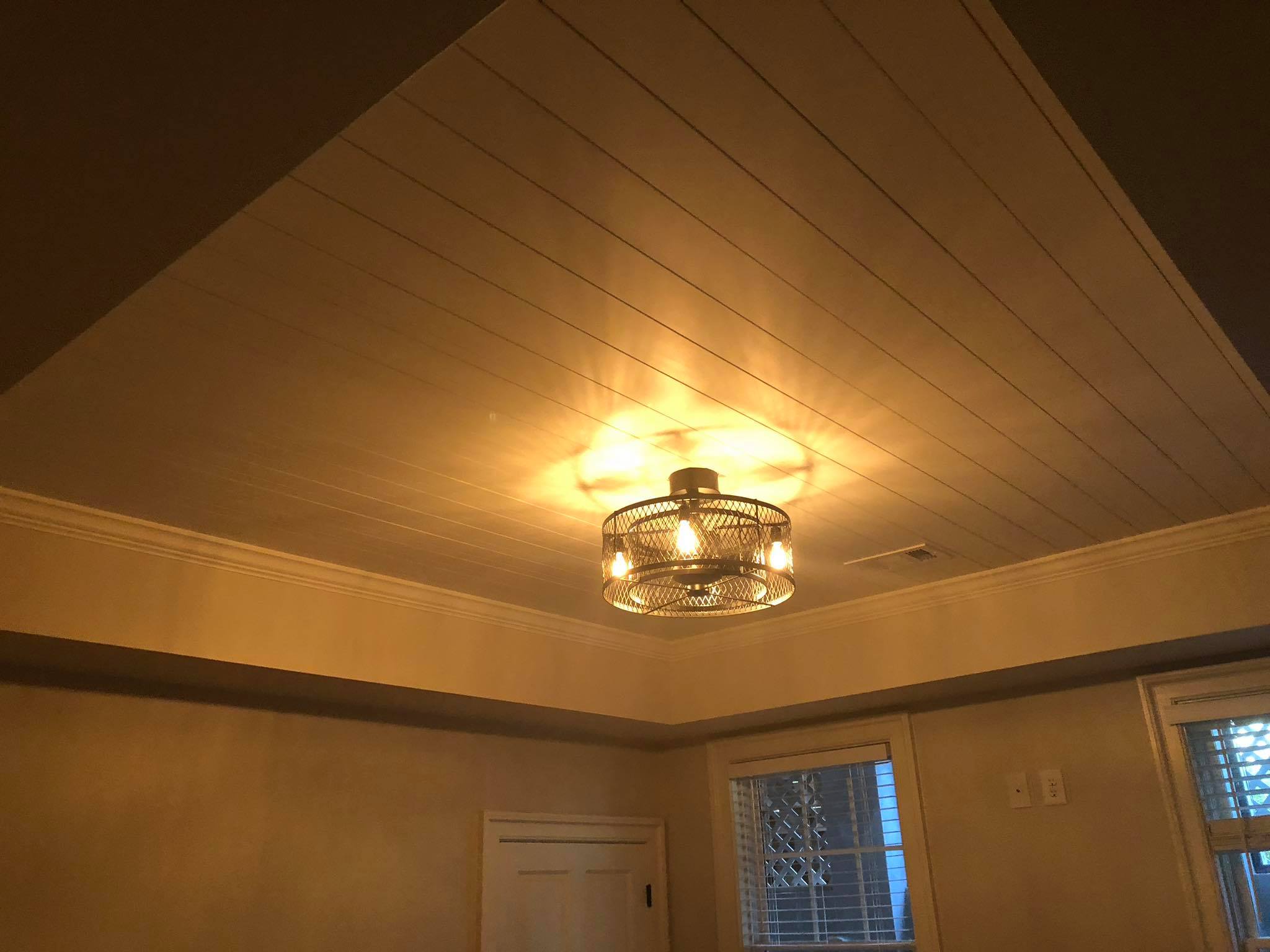 Shiplap Ceiling Installed