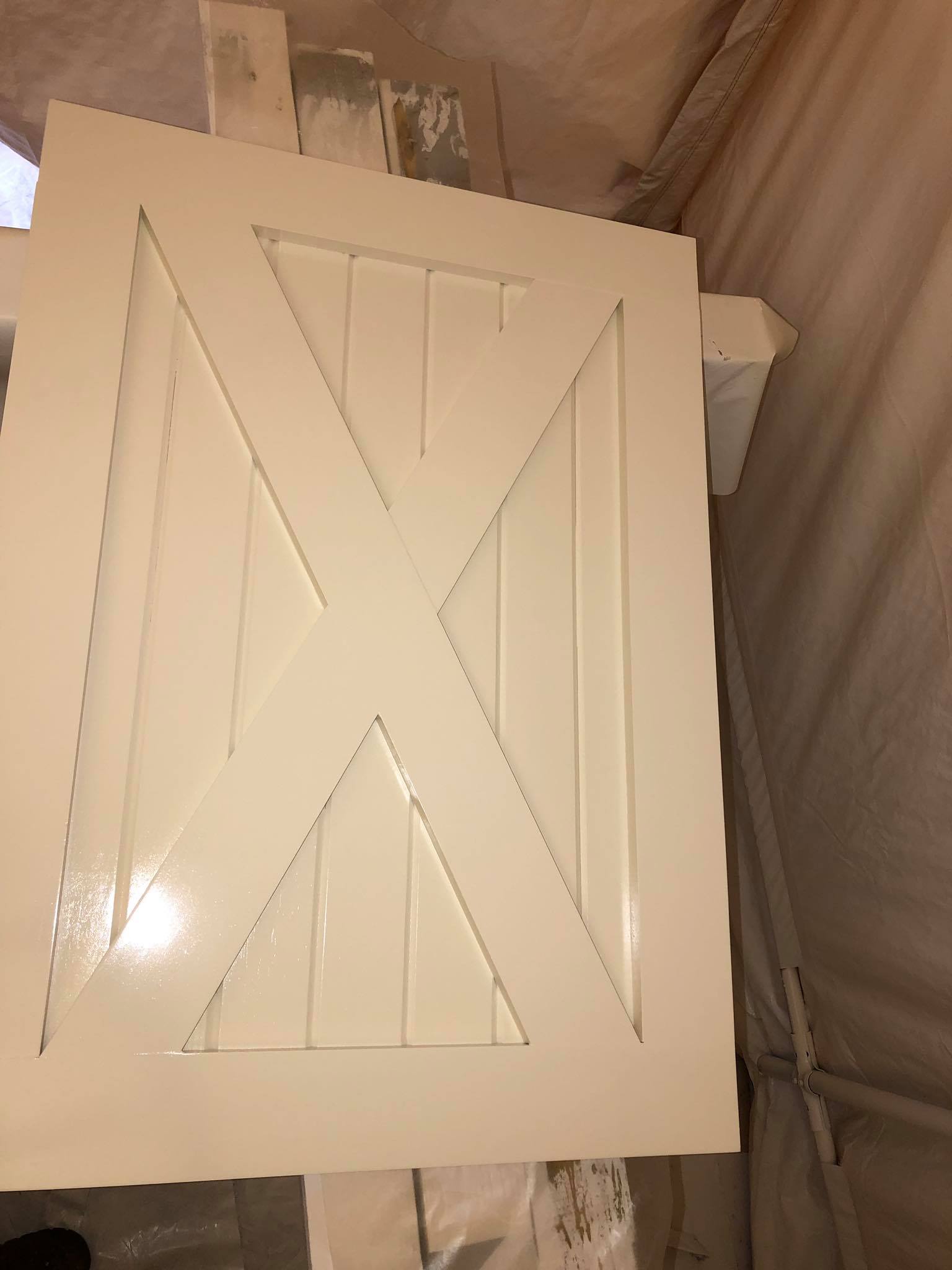 Custom Made Cabinet Doors Painted White 2