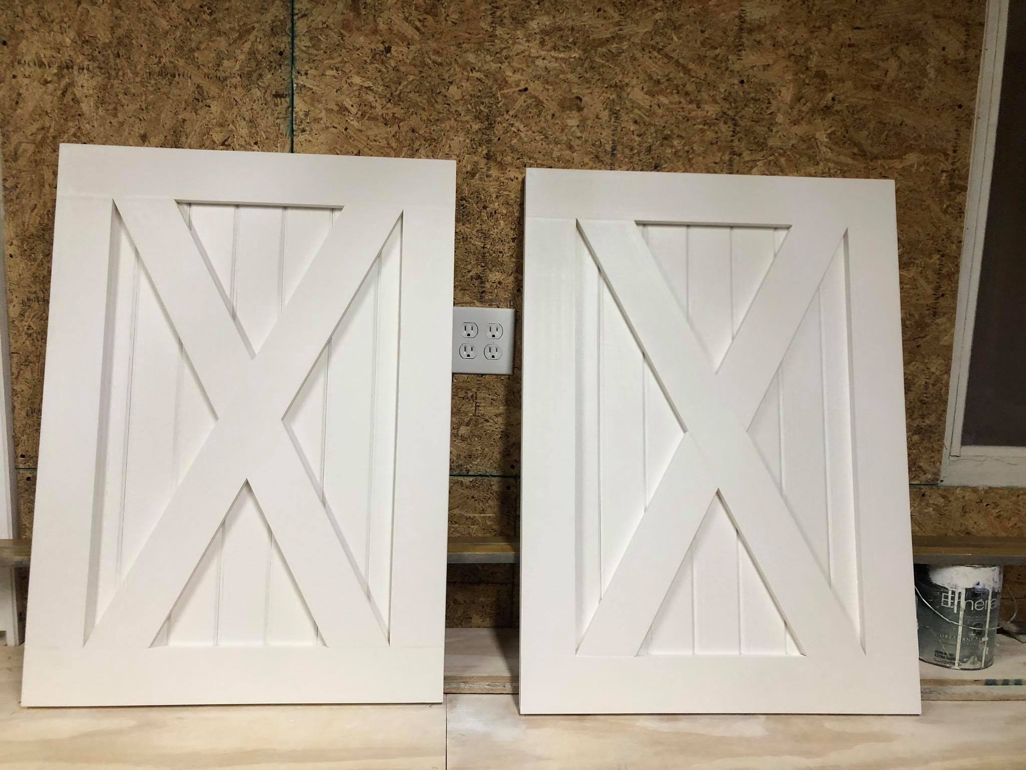 Custom Made Cabinet Doors Painted White 4