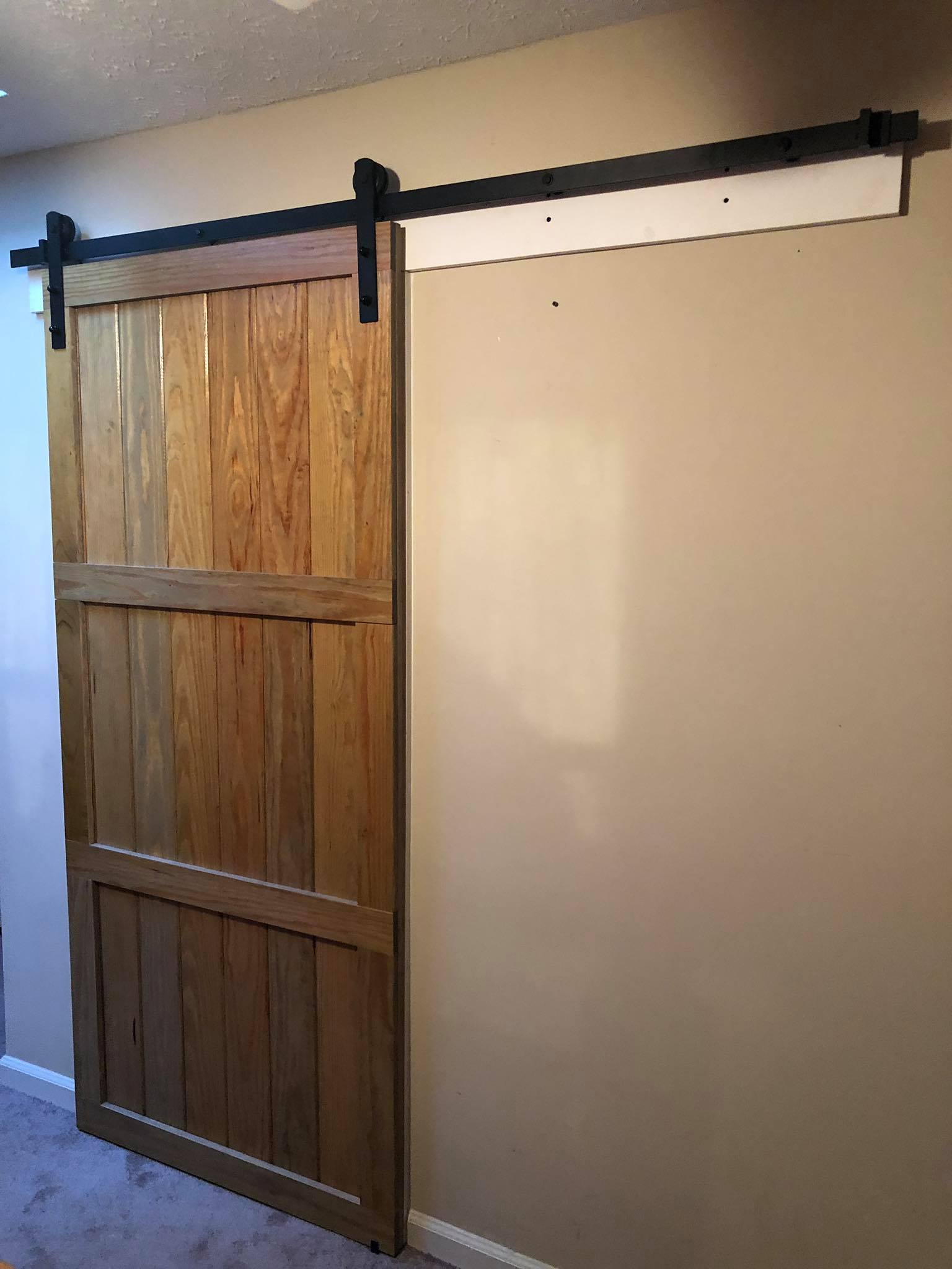 Custom Barn Style Door Installed 3