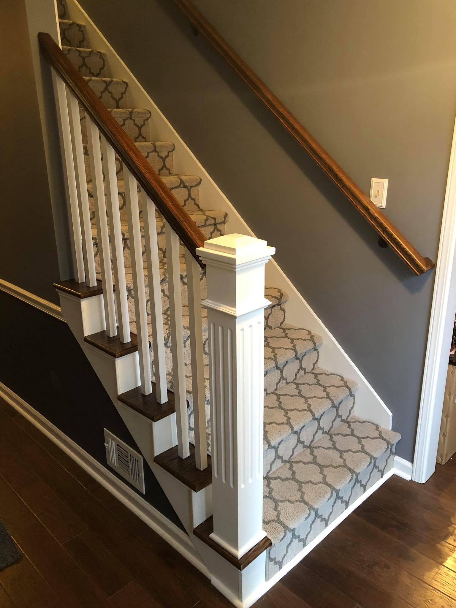 Custom New Staircase Railing Installation 3