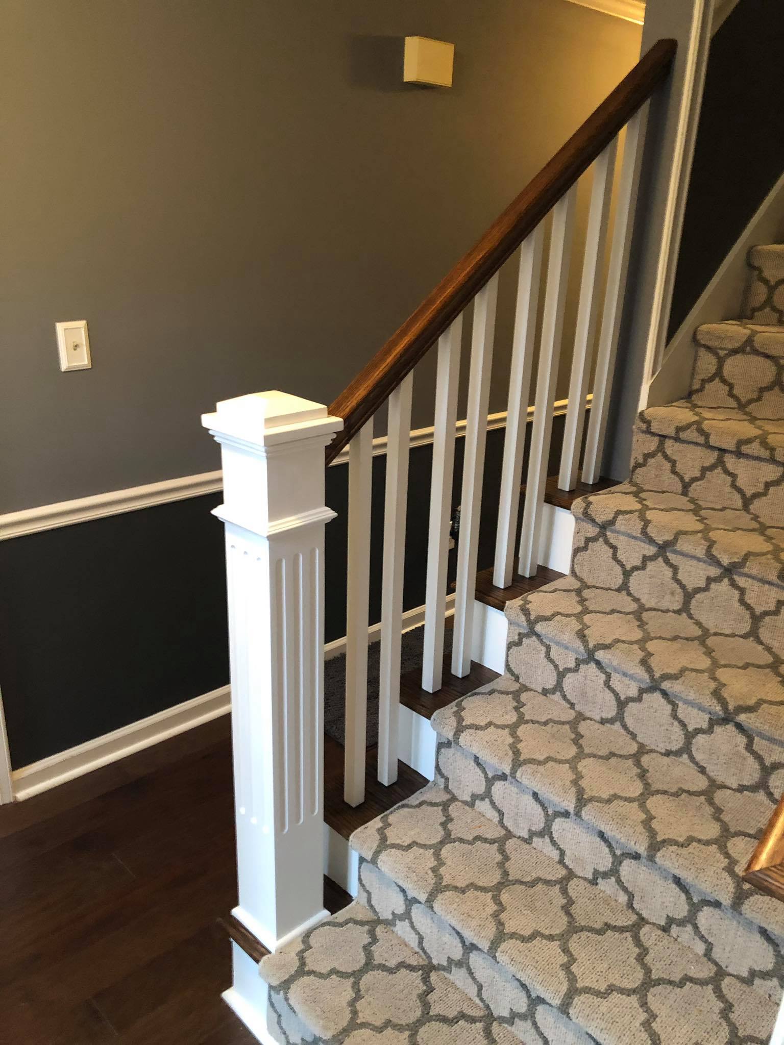 Stair Railing Staining and Installation near Senoia Ga