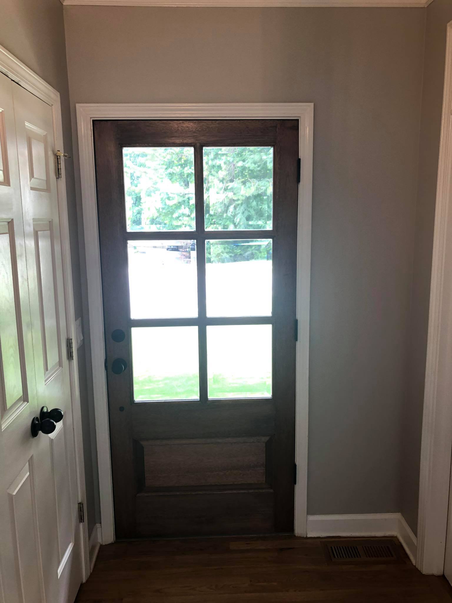 Custom Front Door Staining and Installation