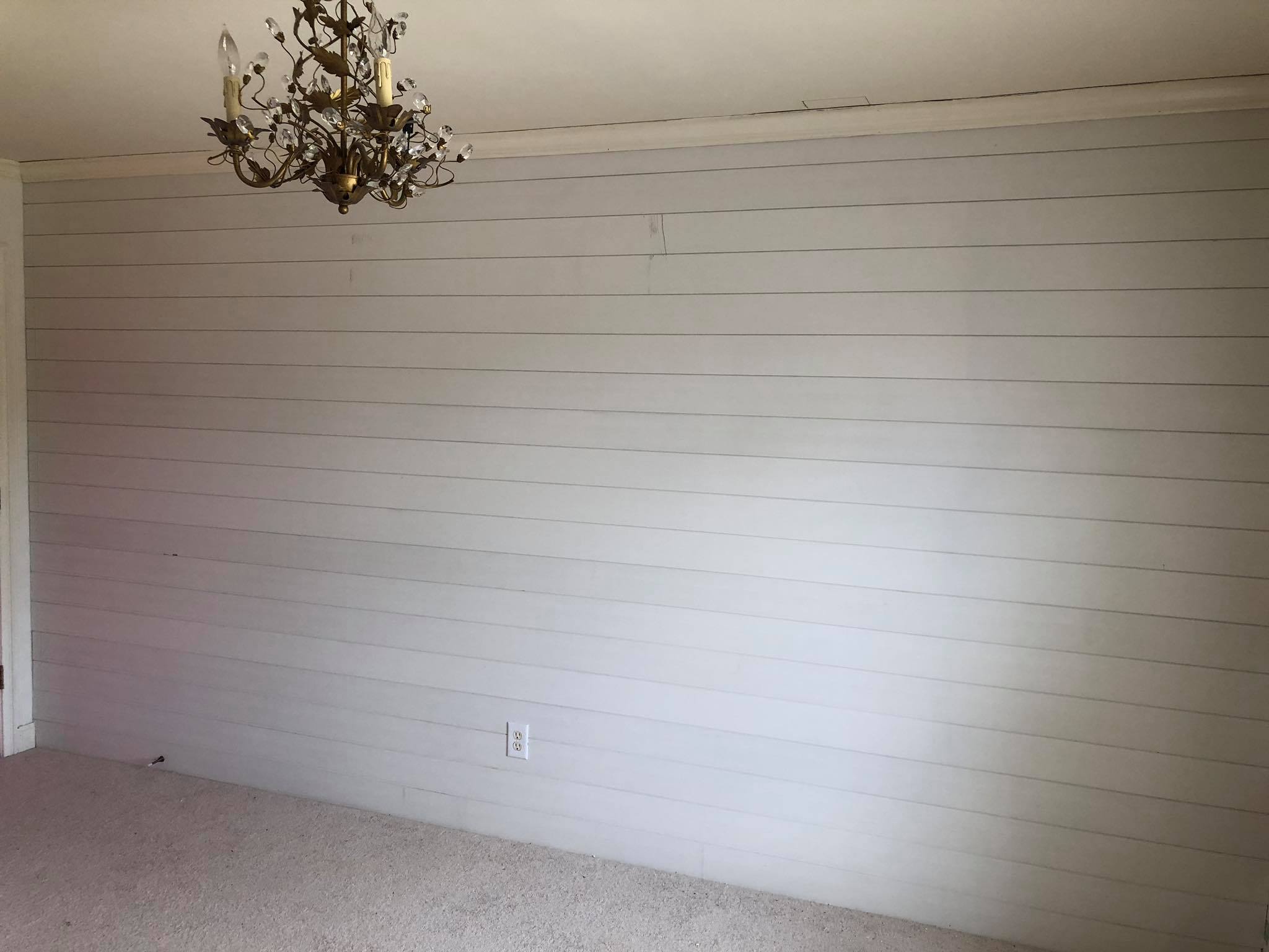 Complete Shiplap on Walls Installed 6