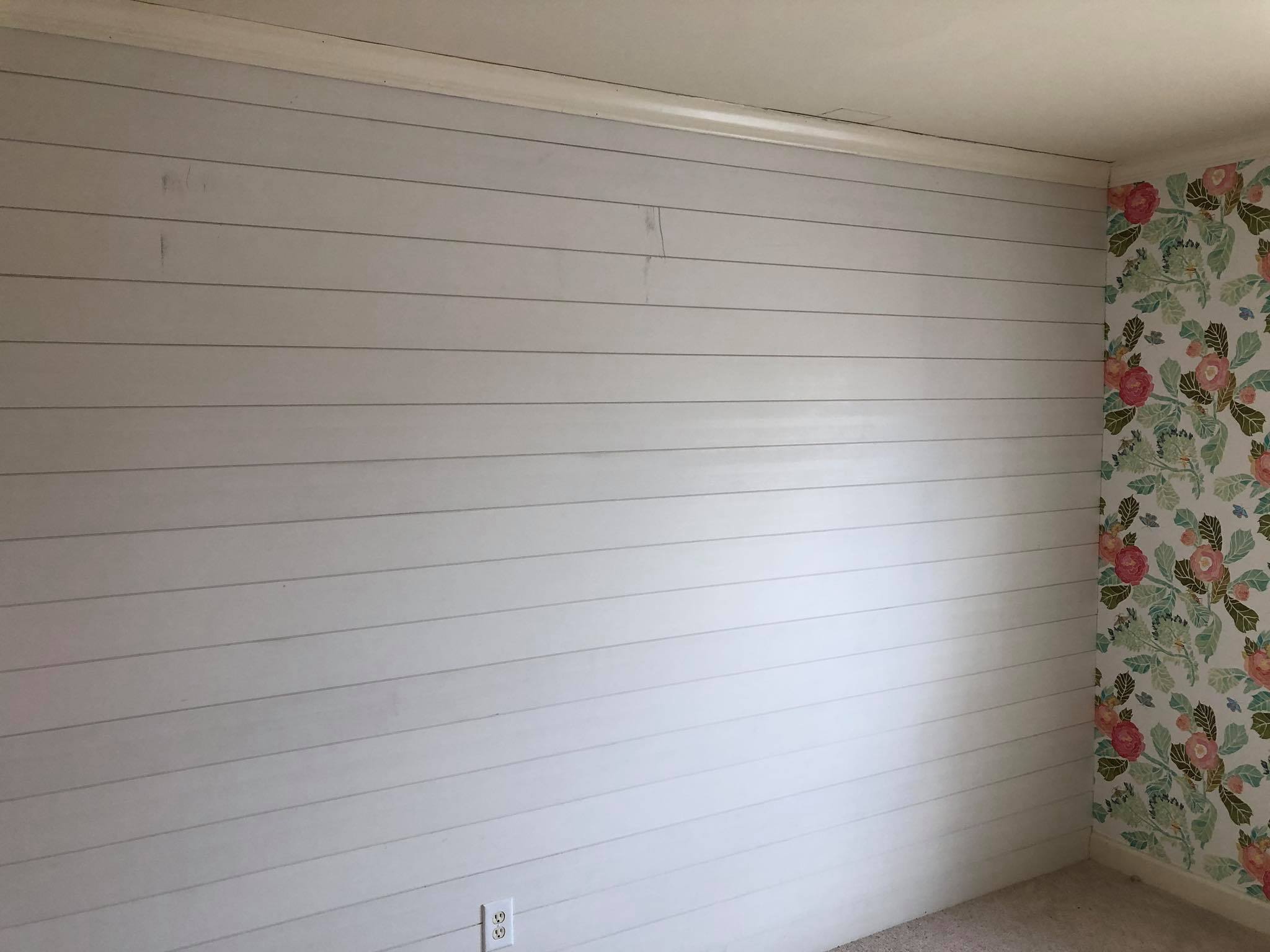 Complete Shiplap on Walls Installed 4