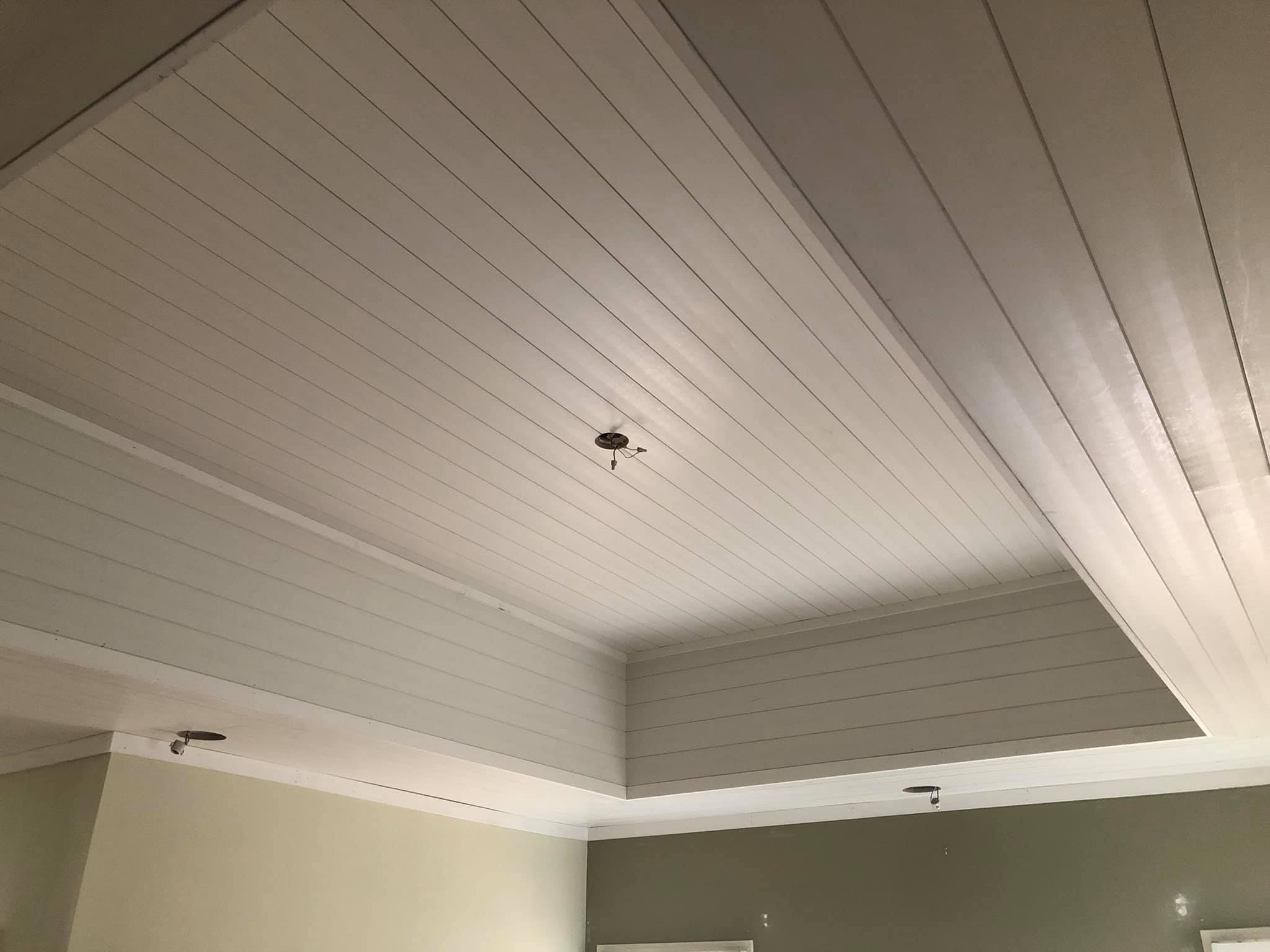 Tongue and Groove with Shiplap on Walls and Ceiling Main Area