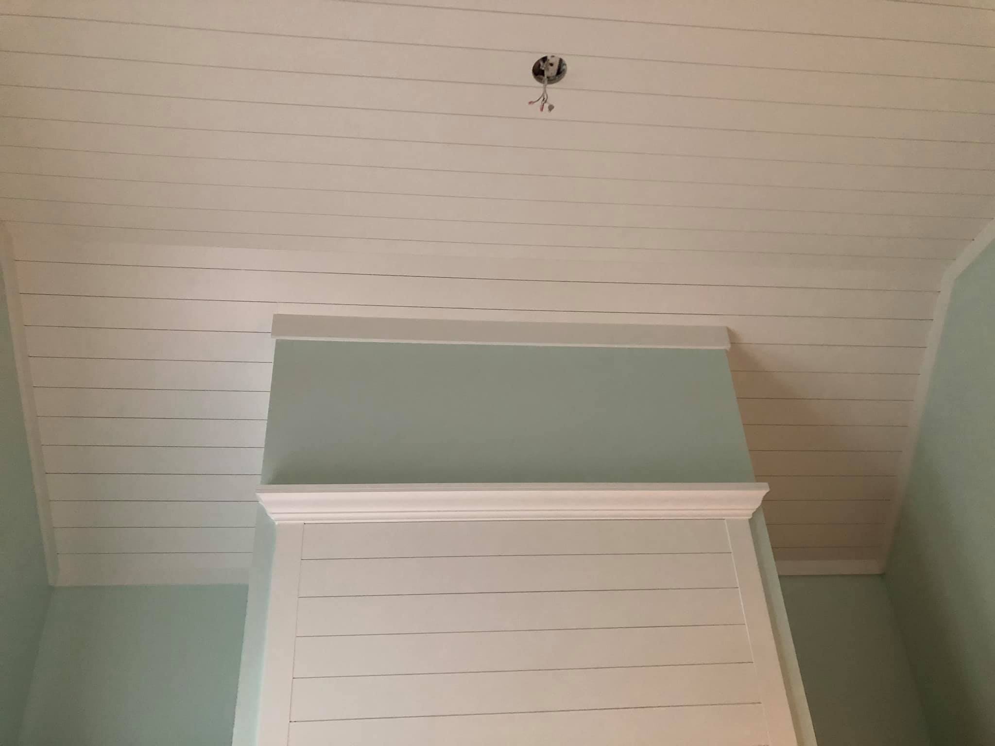Tongue and Groove with Shiplap on Walls and Ceiling After