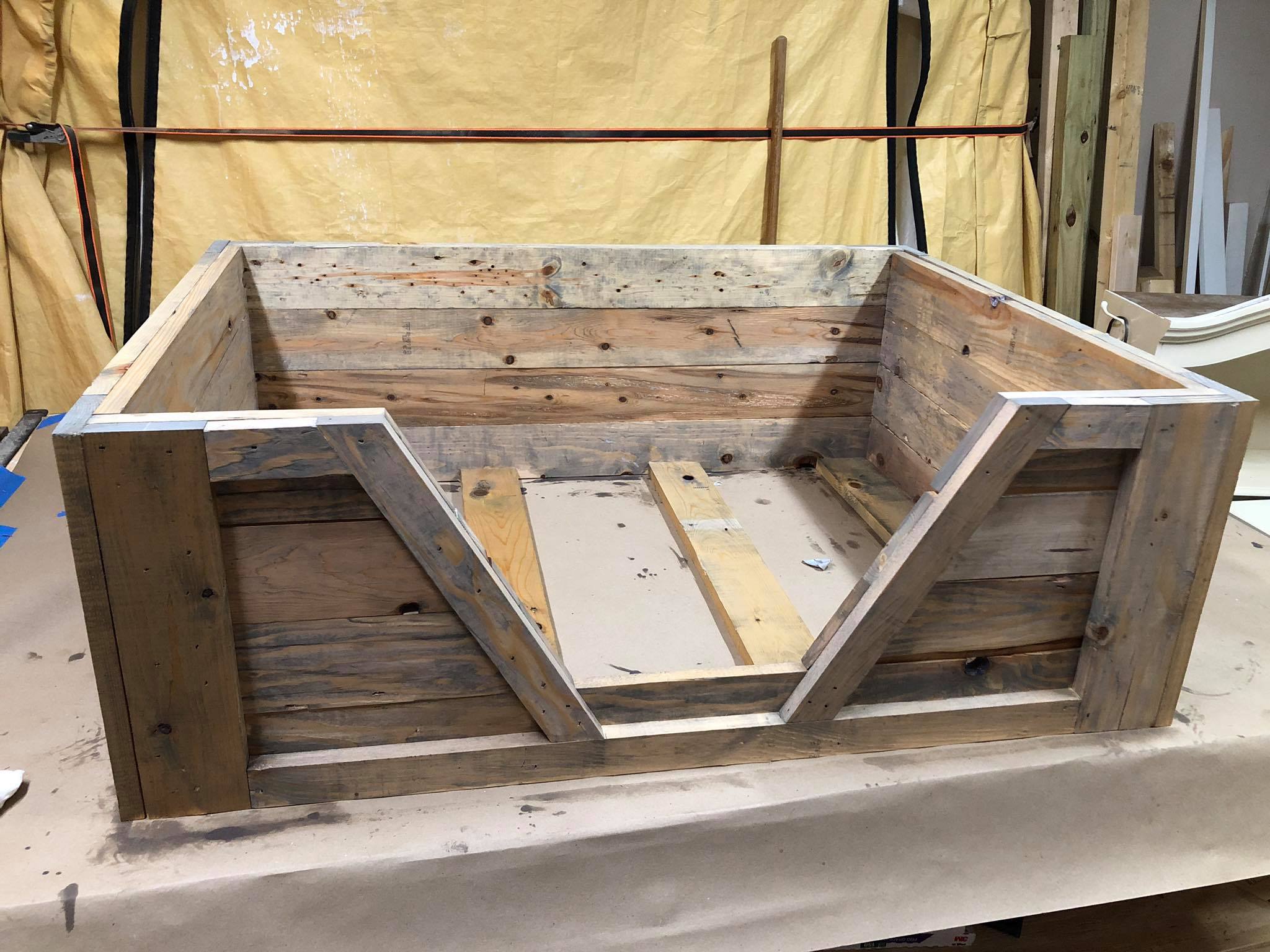 Custom Wood Dog Bed Construction 4