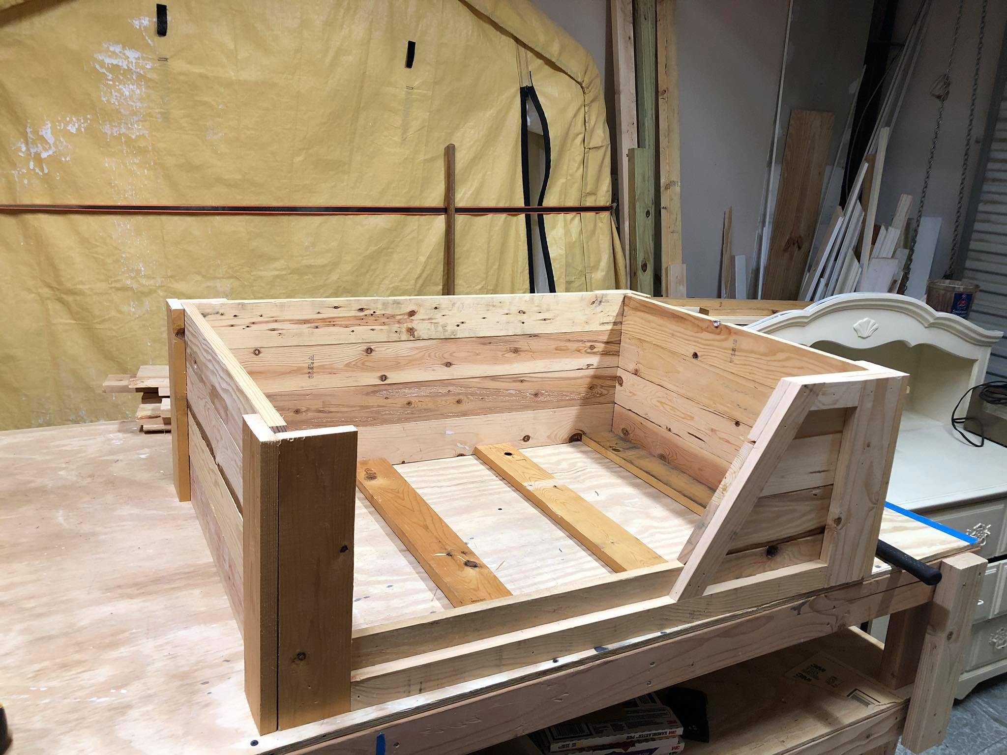 Custom Wood Dog Bed Construction 15