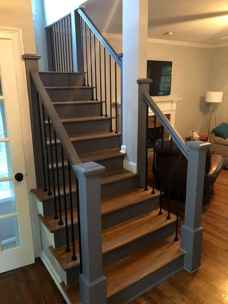 Stair Trim, Railing and Riser Painting - Fayetteville