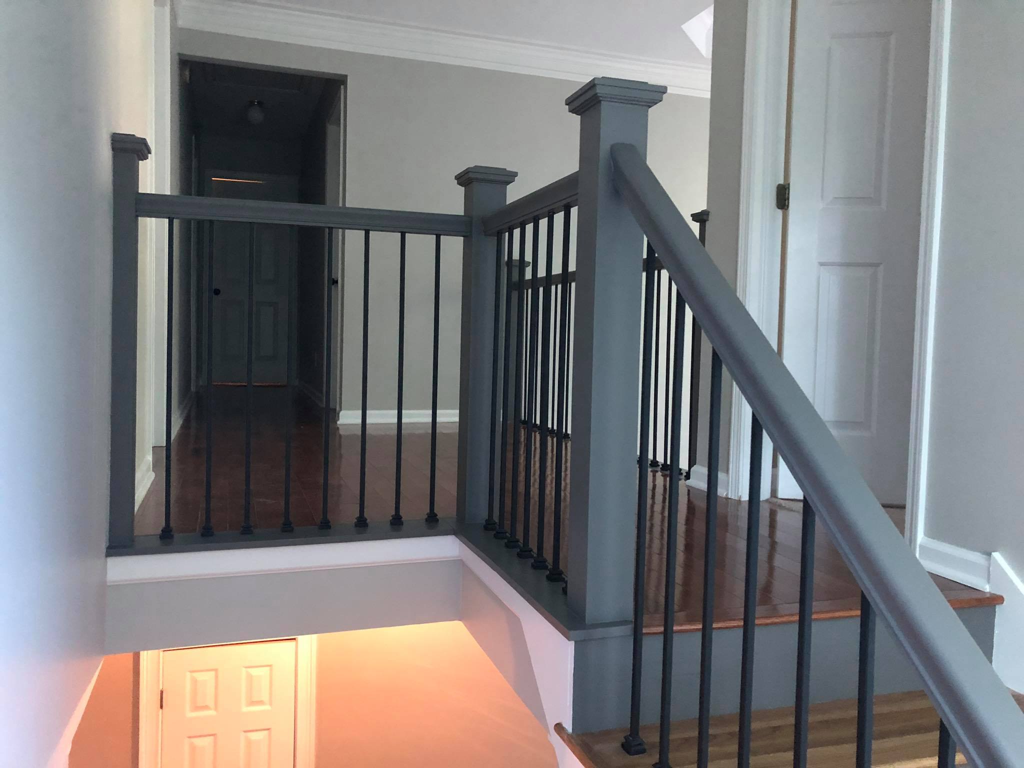 Staircase Trim and Riser Painting and Refinishing 5