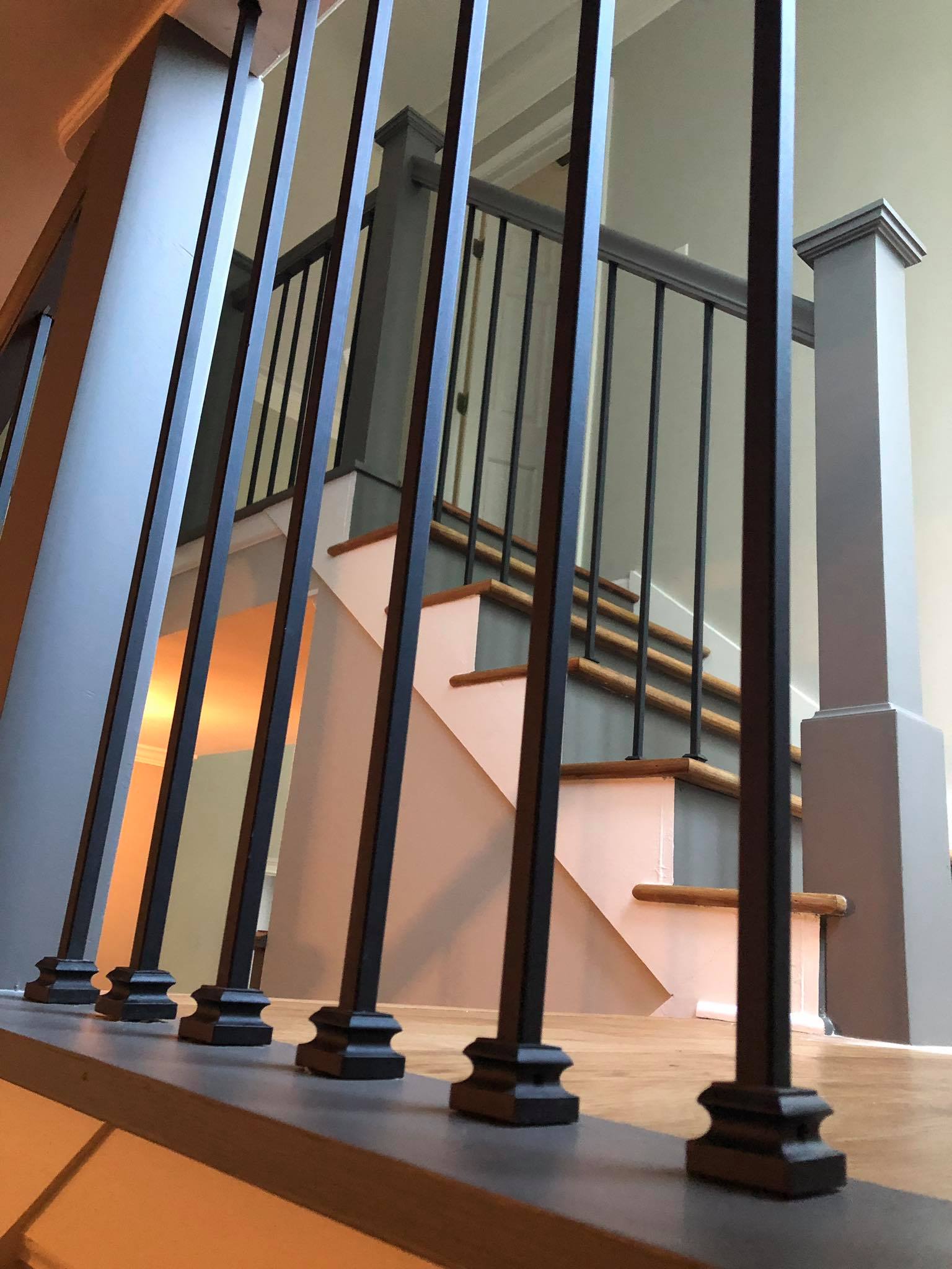 Staircase Trim and Riser Painting and Refinishing 4