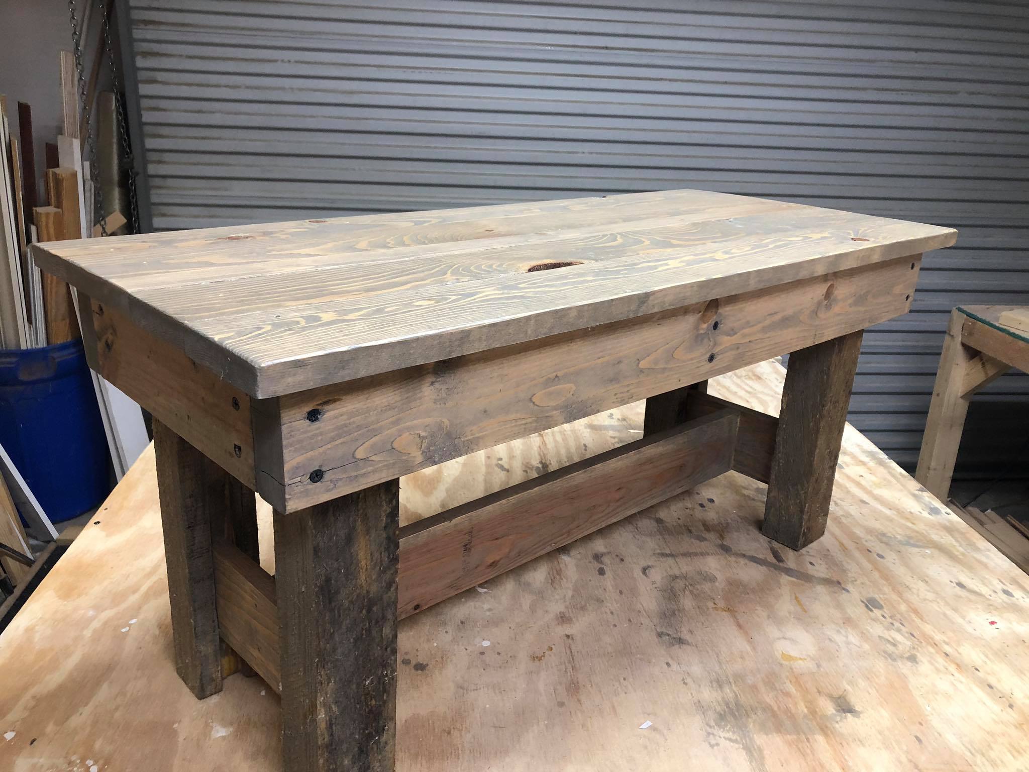 Custom Rustic Wood Bench 6