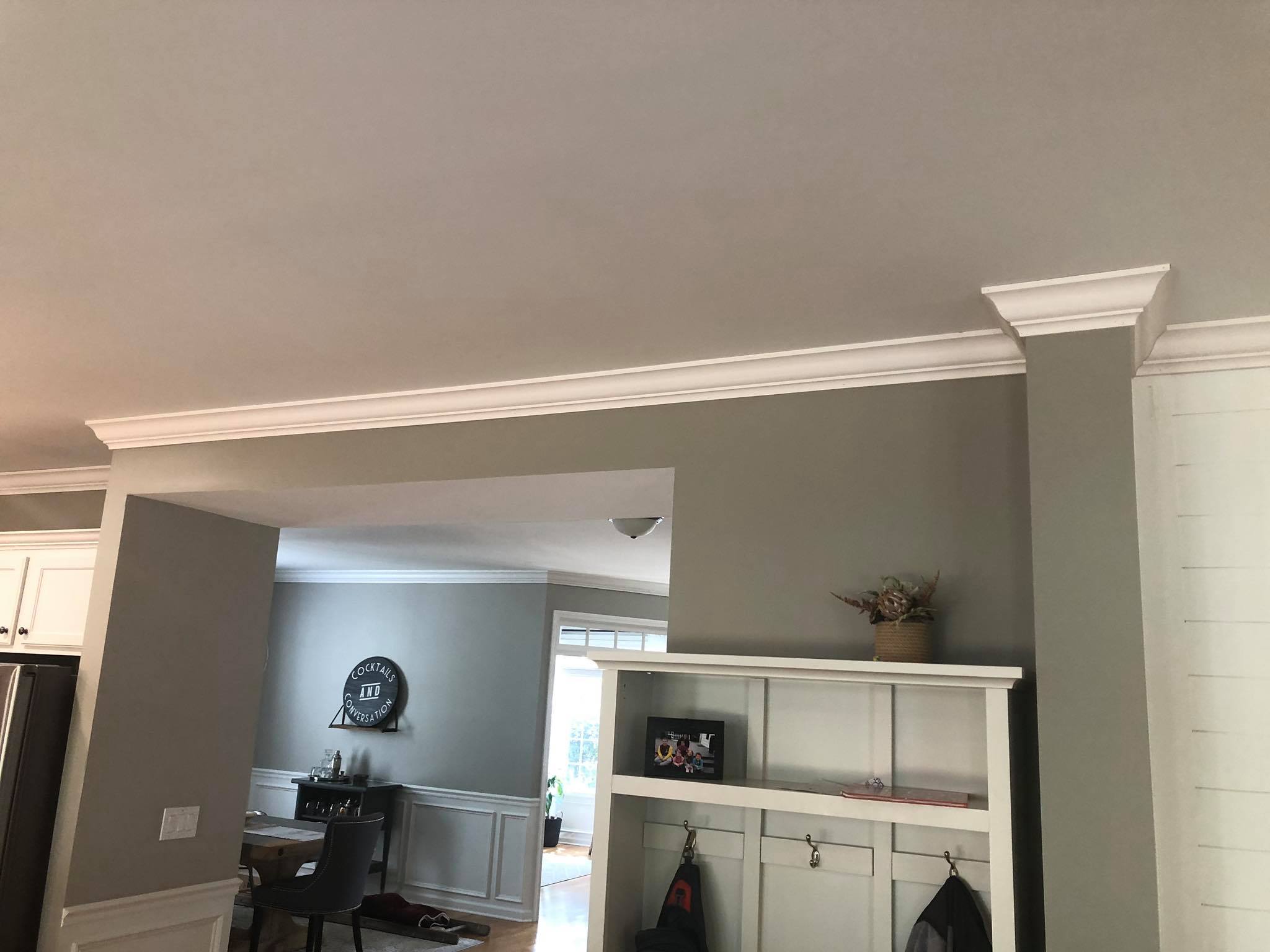 Crown Molding Panels Installed 4