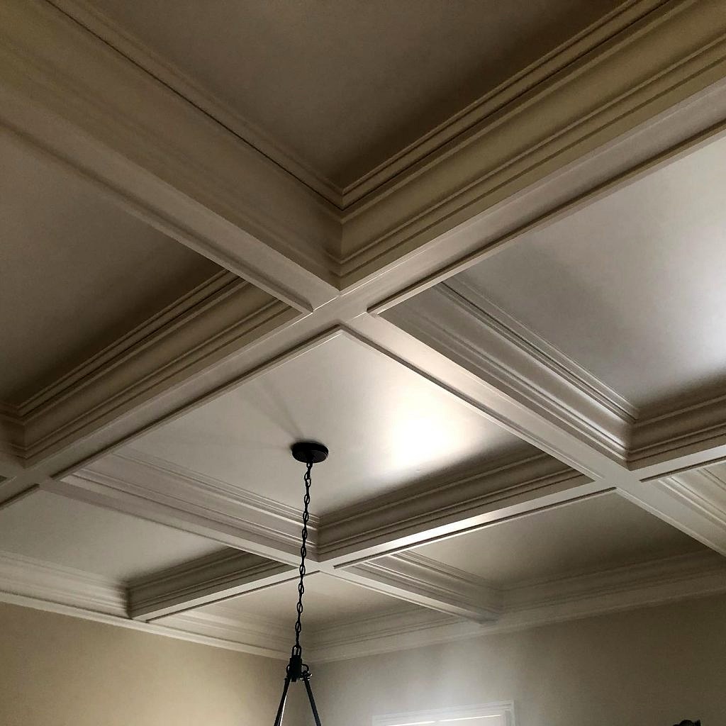 This Royal Woodworks project entails a complete Dining Room Ceiling Remodel near Peachtree City and Coweta County