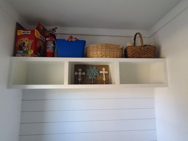 Mudroom Bench with Built-in Cabinets Installation near Fayetteville