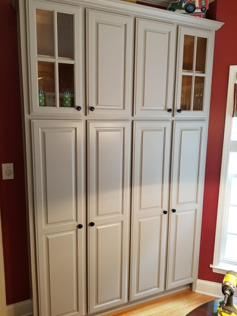 Tall Wall Cabinets Painting and Installation 2