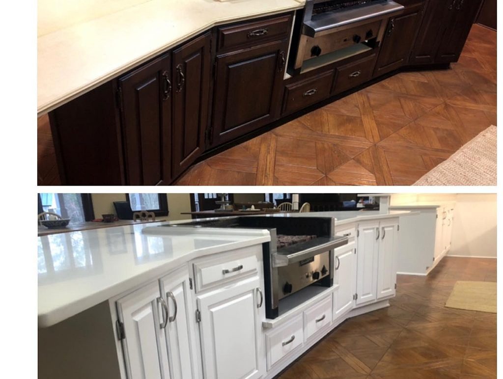 White Kitchen Cabinets Painting & Refinishing - Sharpsburg main
