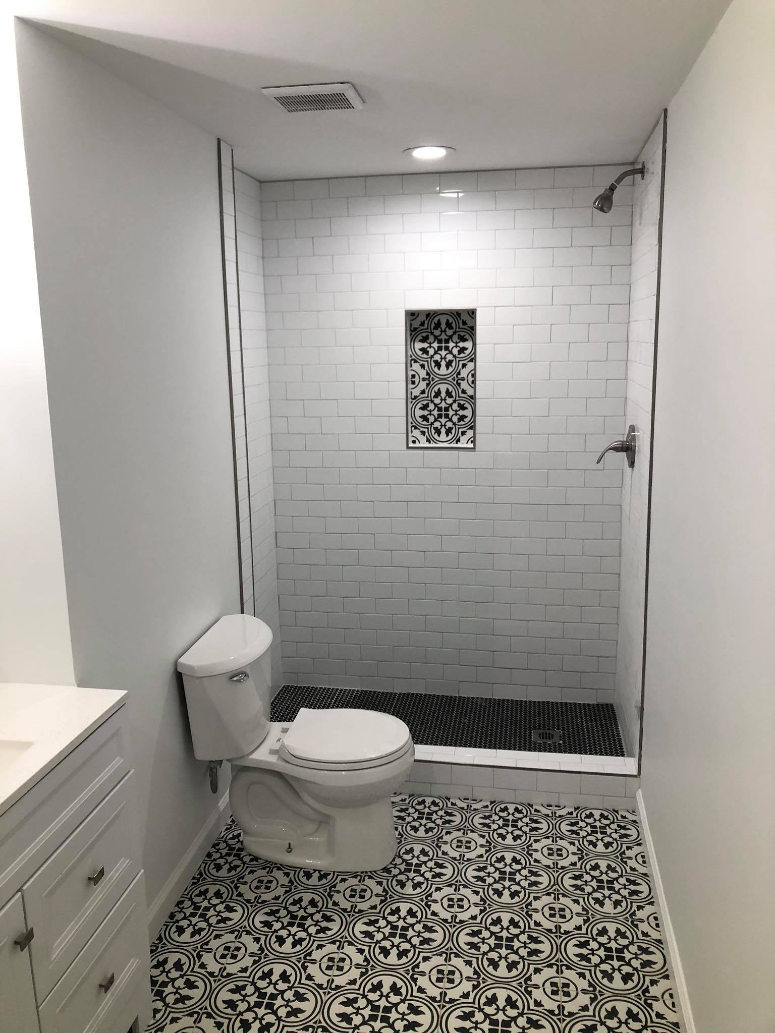 Basement Bathroom Custom Shower 2