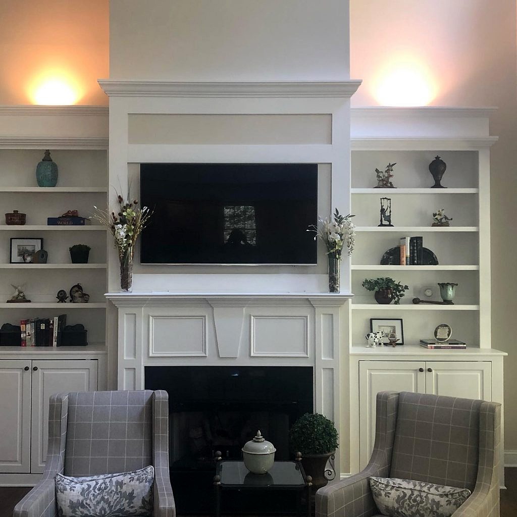 Fireplace Built-in Cabinets Painting Peachtree City