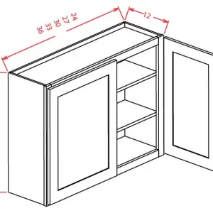 30" High Wall Cabinets-Double Door