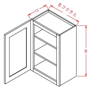 30" High Wall Cabinets-Single Door