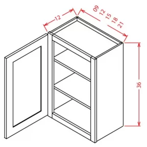36" High Wall Cabinets-Single Door