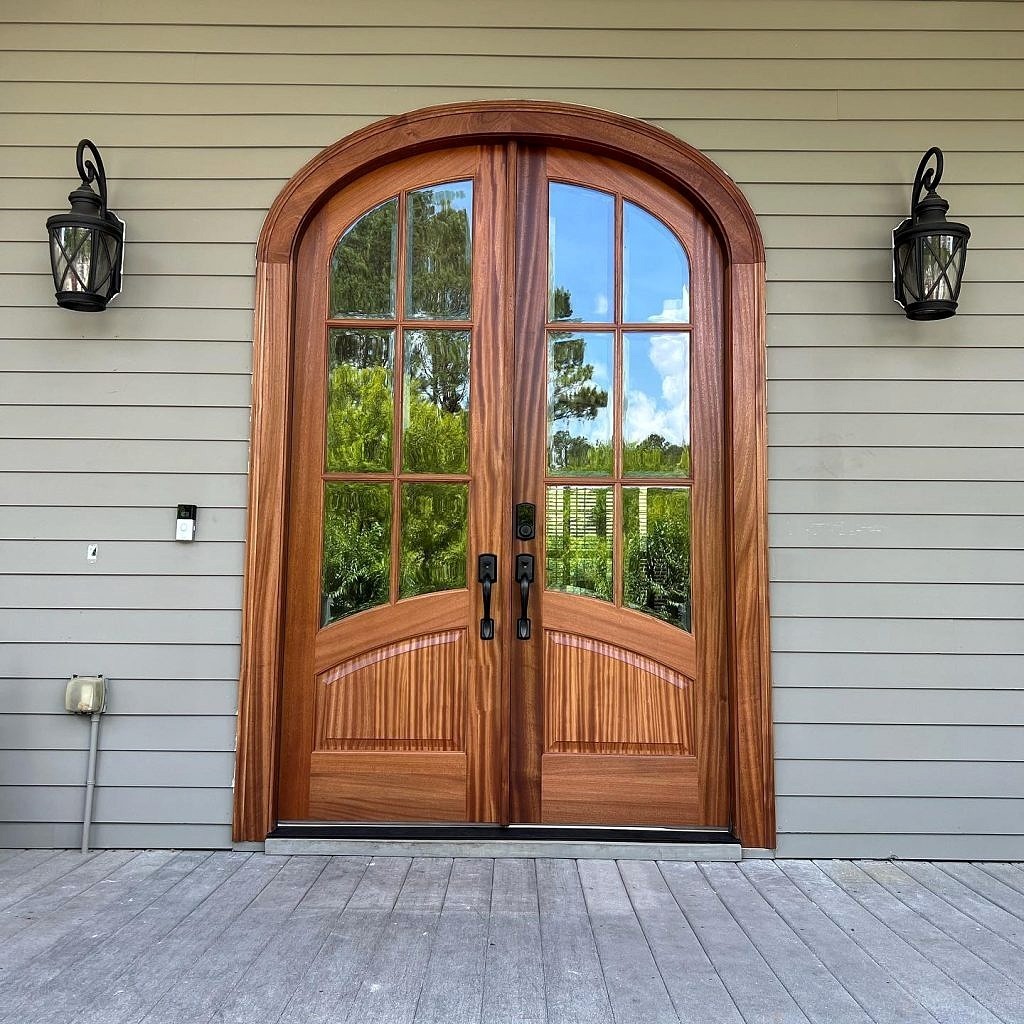 Double Entry Door Installation and Clear Coat