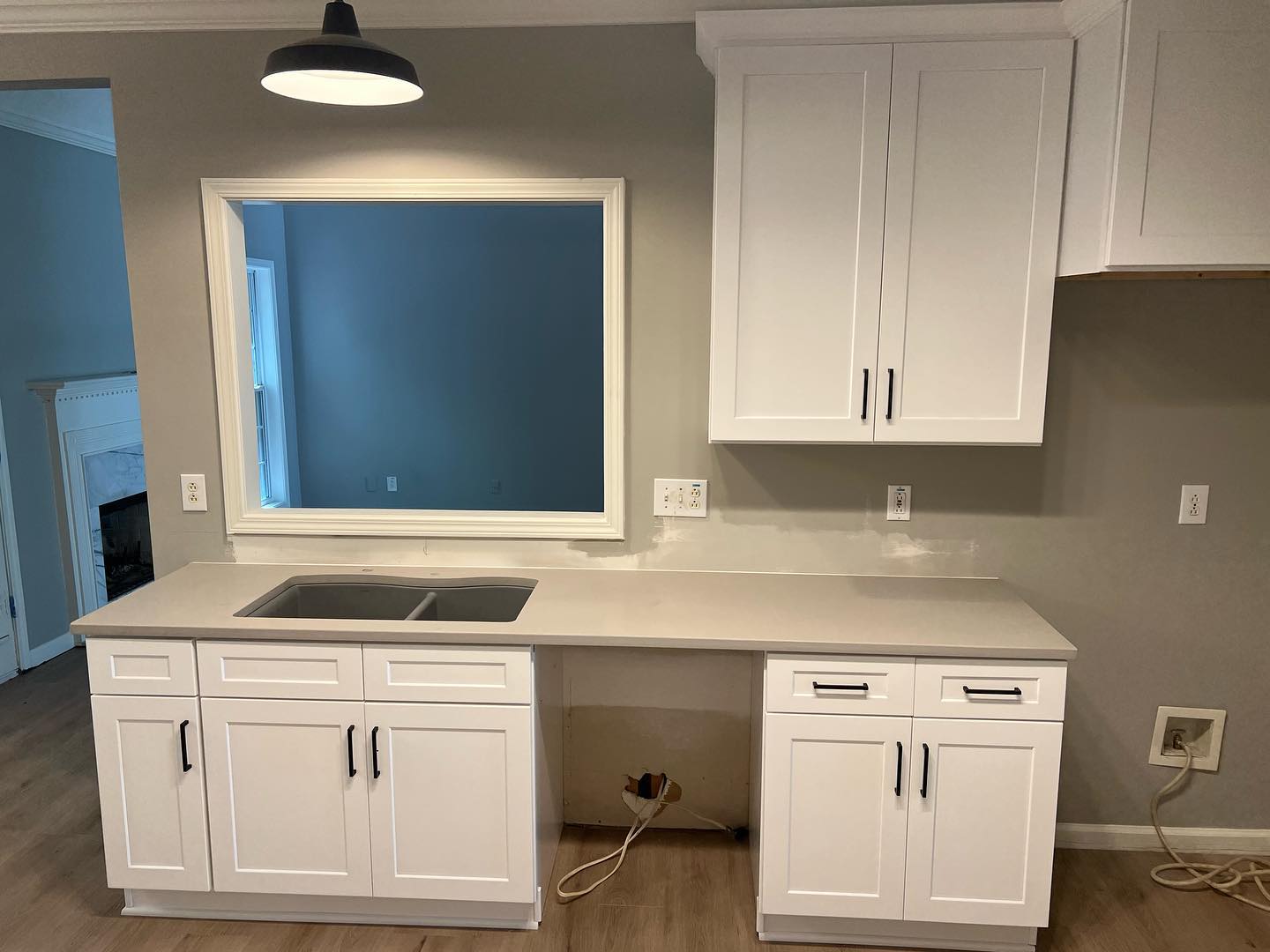Wall Mounted Upper Cabinets with Custom Pulls 2