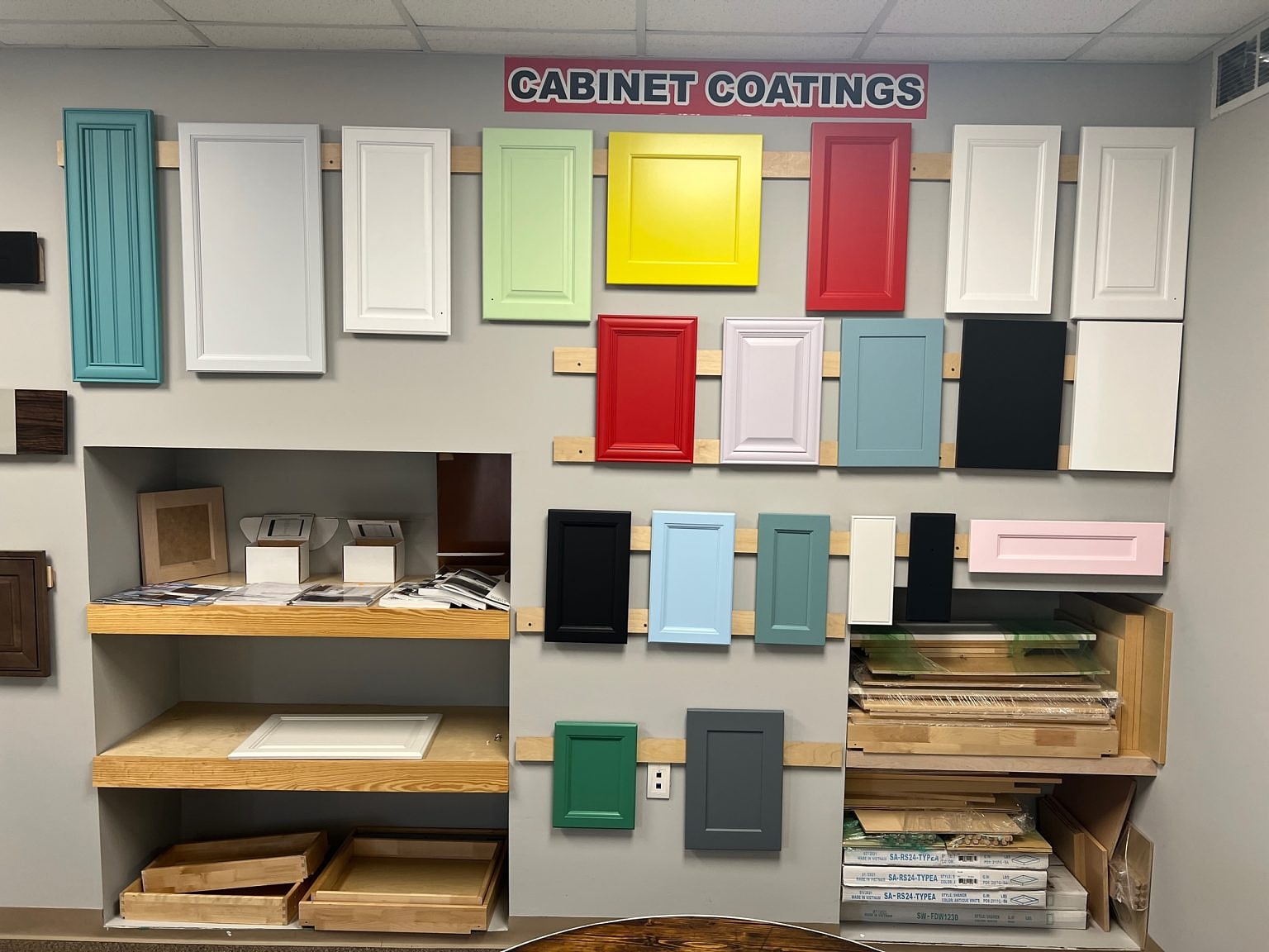 Cabinets Showroom All Coated faces
